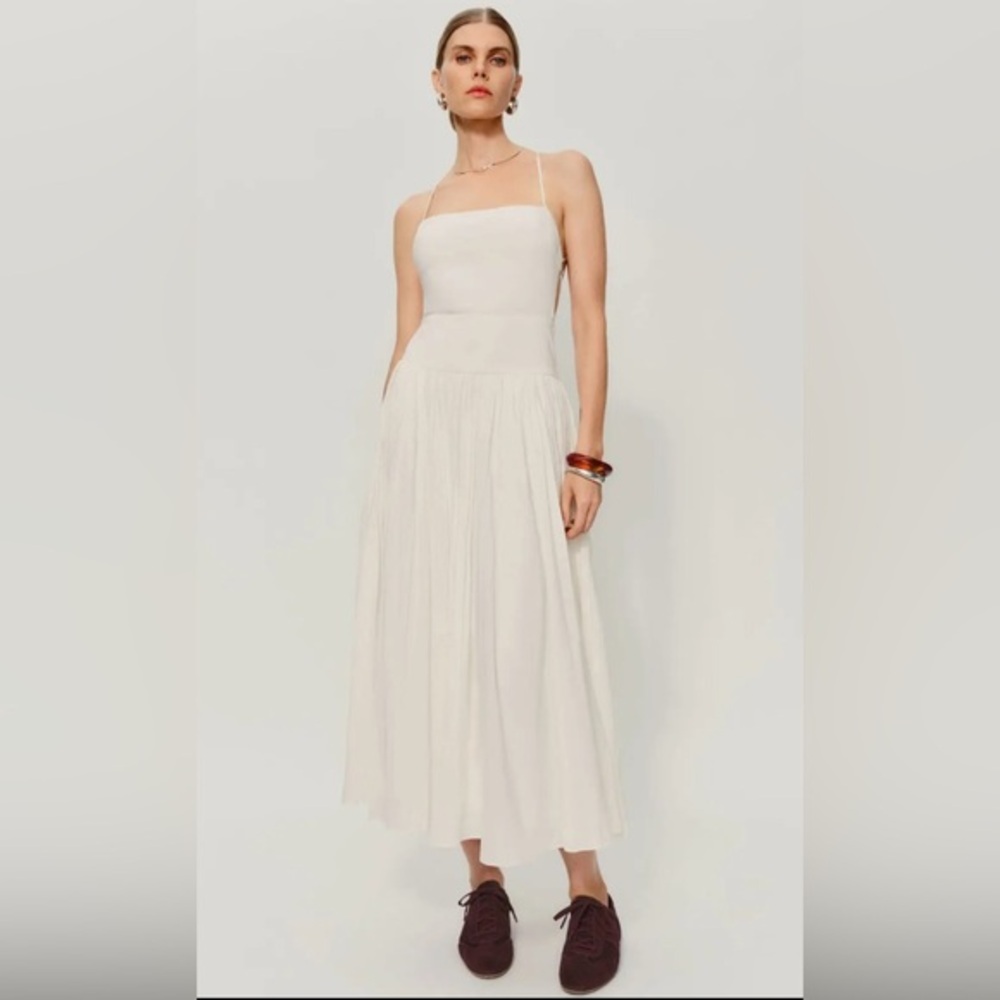 NWOT Reformation Perlette Sleeveless Halter Maxi Dress